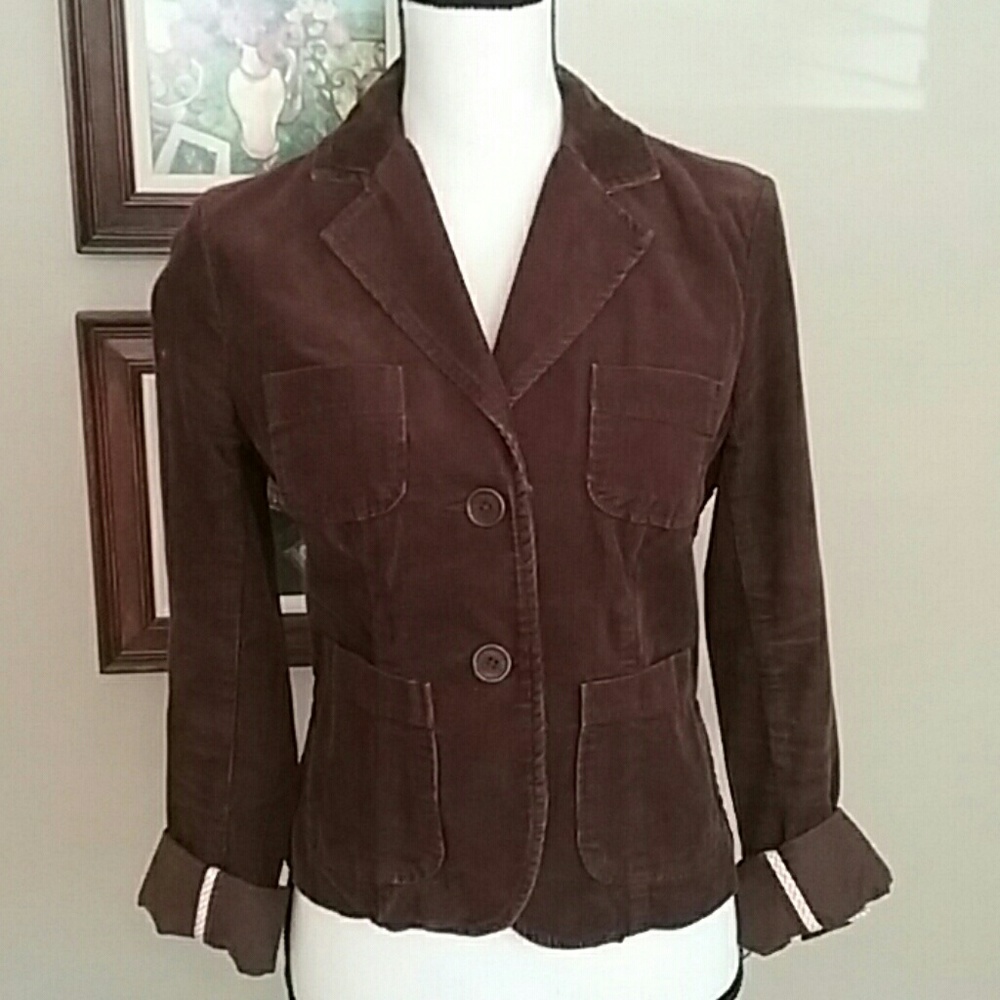 SOLD!! TOMMY HILFIGER Corduroy Blazer, Choc Brown, PS